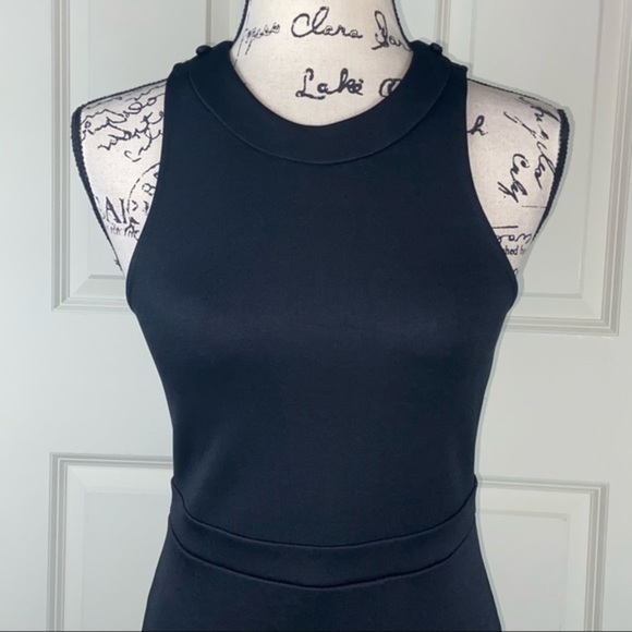 Topshop Black Halter Fitted Dress - Picture 4 of 7